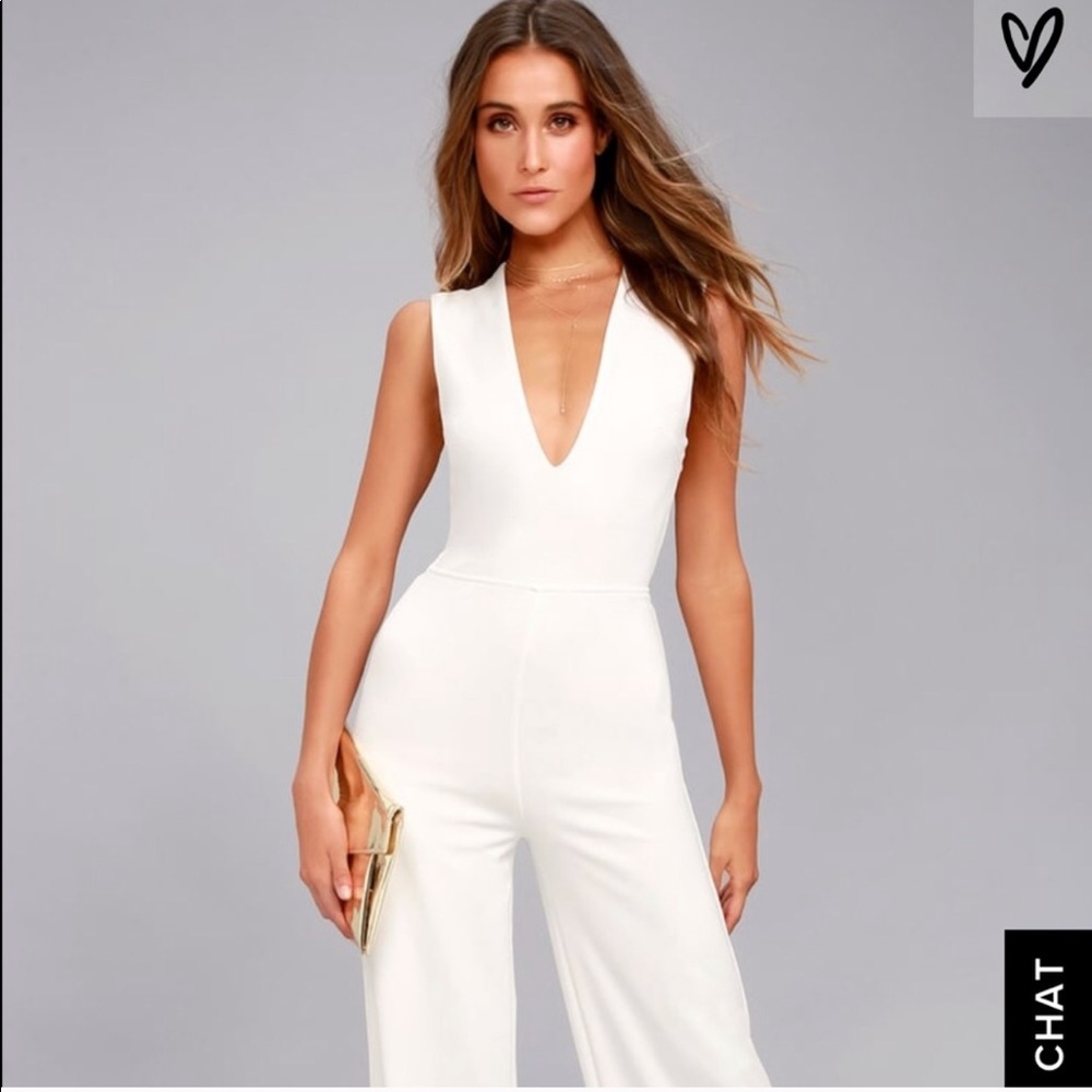 Lulu’s white jumpsuit